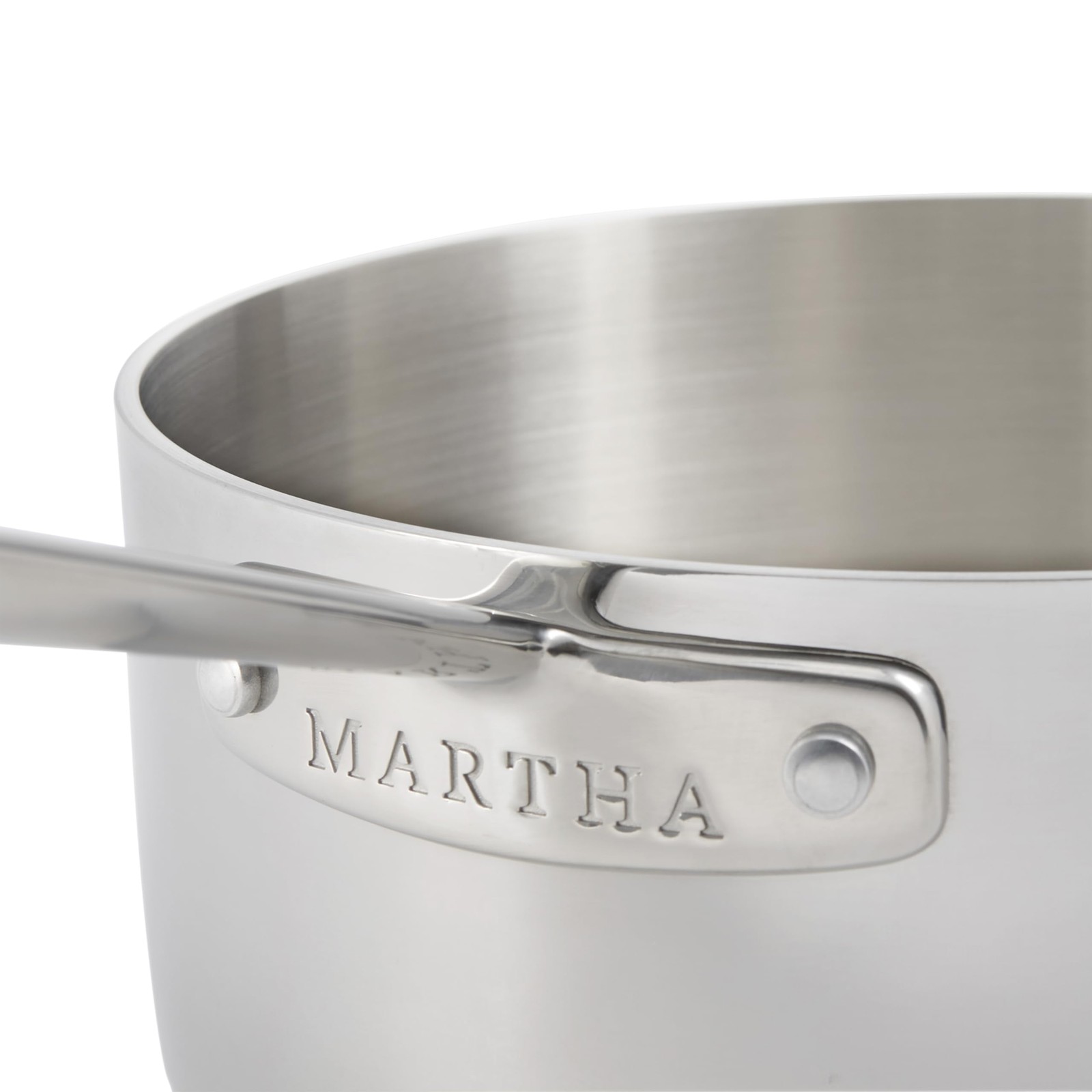 Martha by Martha Stewart 4-Quart Triply Stainless Steel Saucepan with Lid
