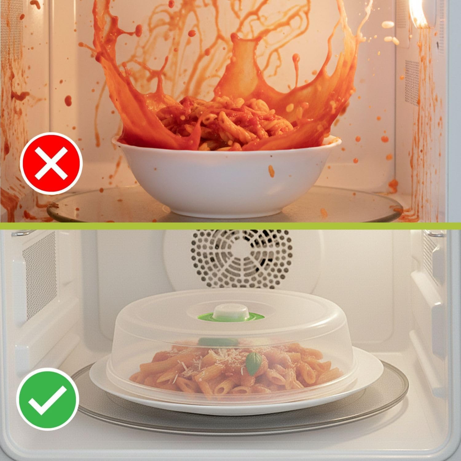 Set of 5 Microwave Plate Covers with Adjustable Steam Vents Microwave Splatter