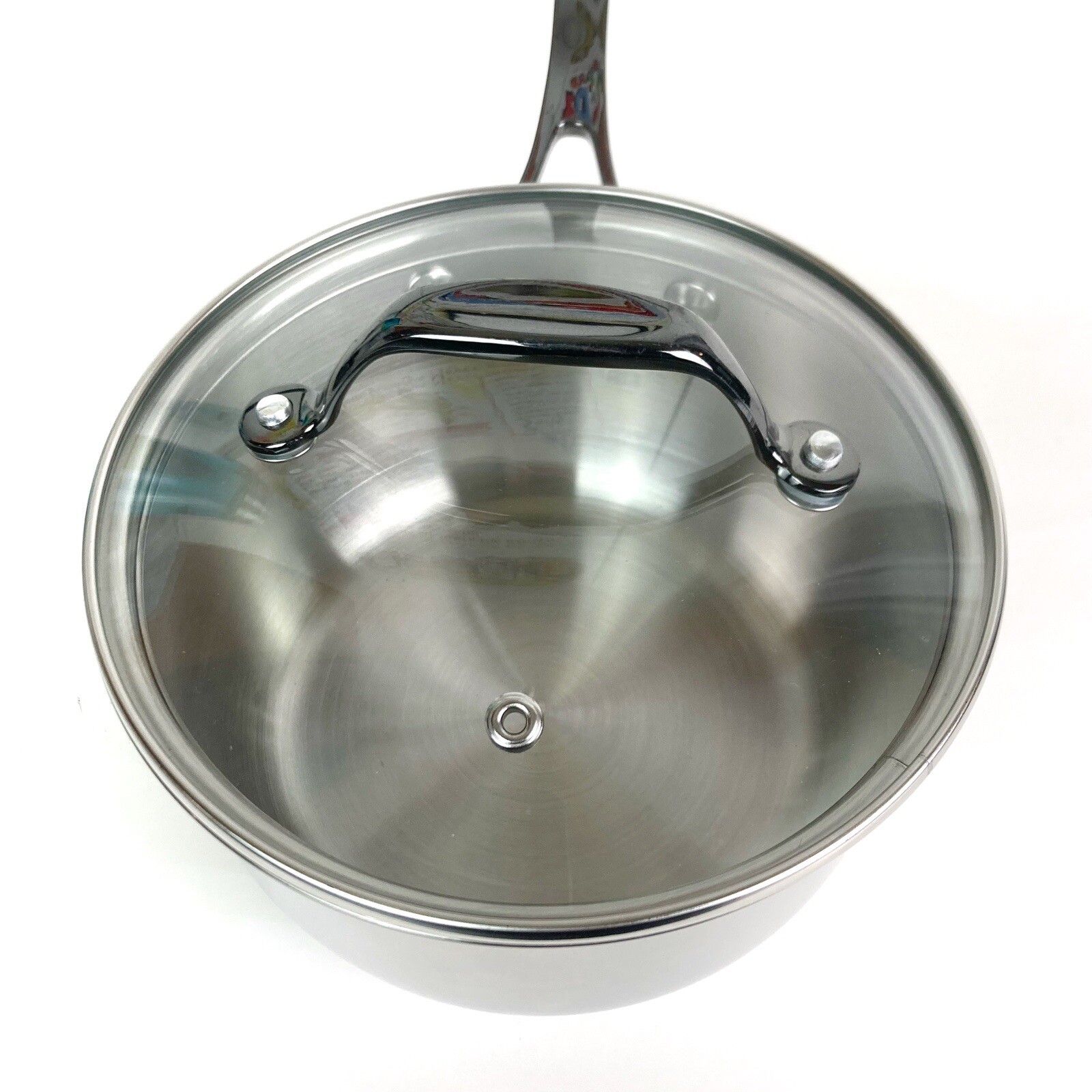 Saucepan Stainless Steel Sharper Image 1.6 Quart Finish Vented Lid Oven Safe