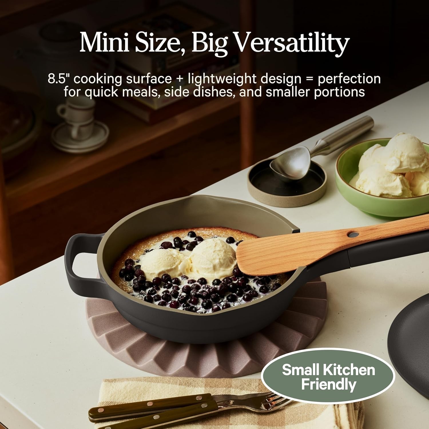 Our Place 8.5″ Ceramic Nonstick Mini Always Pan Char 1.2 QT READ