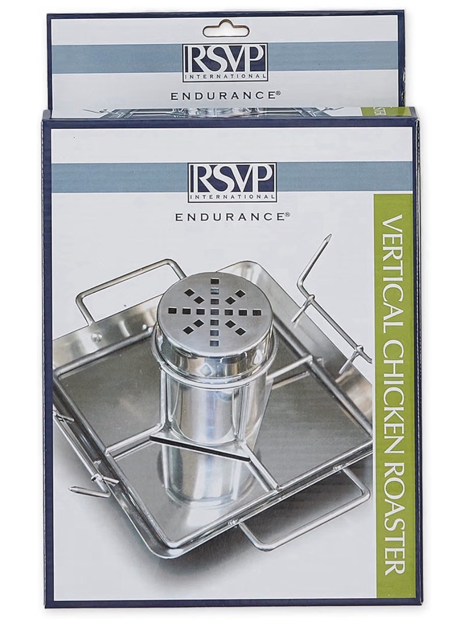 NIB RSVP Endurance Vertical Chicken Roaster Stainless Steel