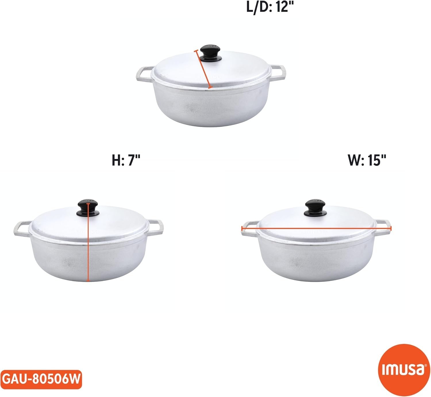 7.5 Quart Traditional Natural Made in Colombia Caldero with Lid for Cooking a…