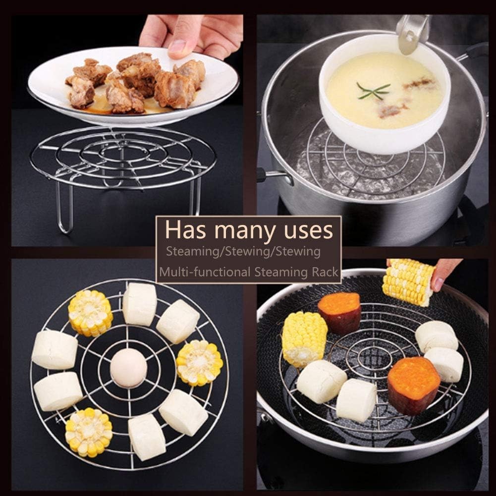 Steam Rack Heavy Duty Steaming Rack Stand Stainless Steel Round Steamer Cooling
