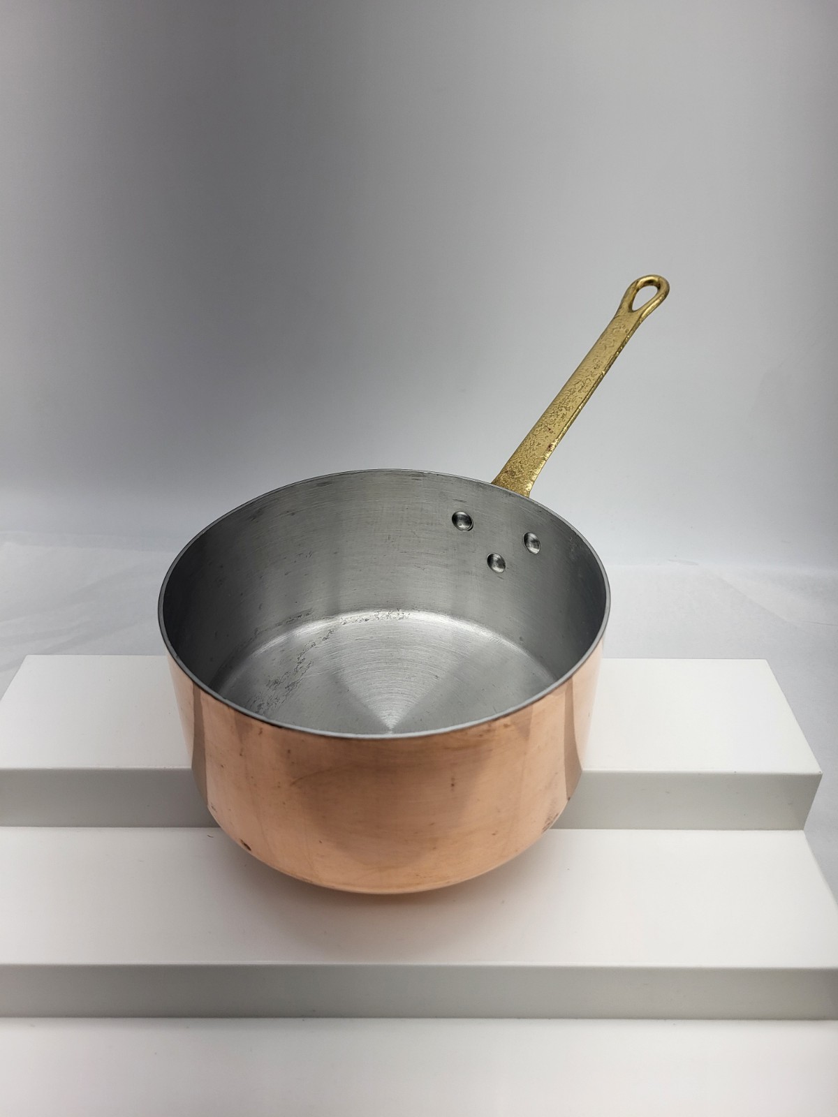 La Belle Cuisine Centuria International Copper Pot with Brass Handle – 1.5 Quart