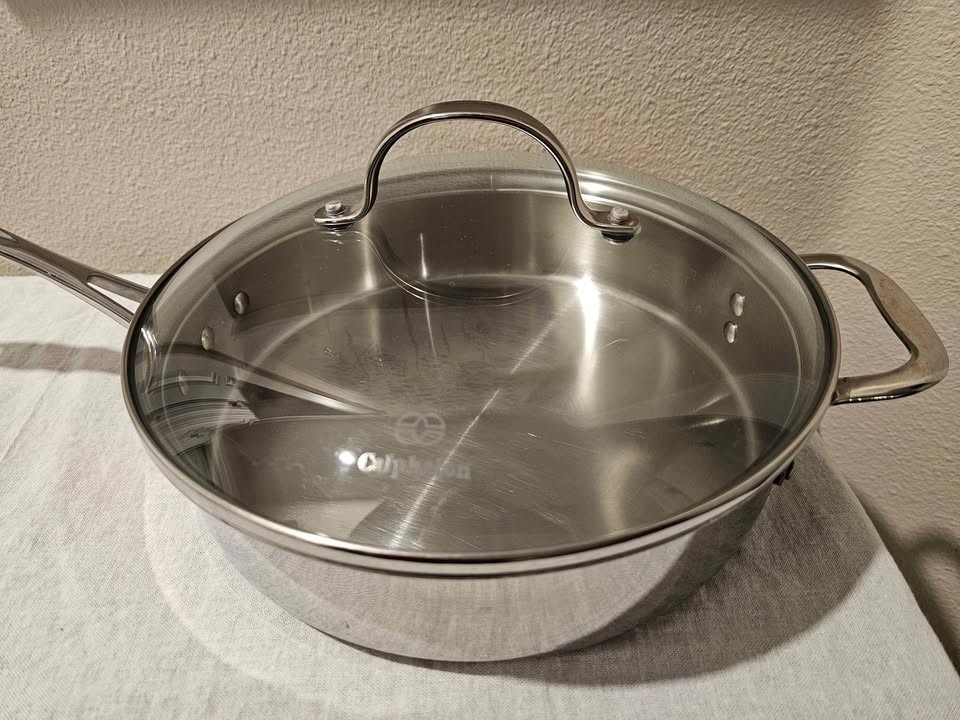 Calphalon 3 Qt- 2.8L Stainless Fry Saute Pan Cookware #5003 With Lid