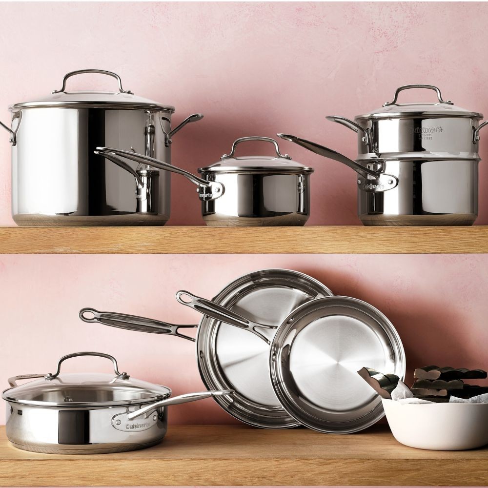 Cuisinart Chef’s Classic Stainless Steel 11-Piece Cookware Set