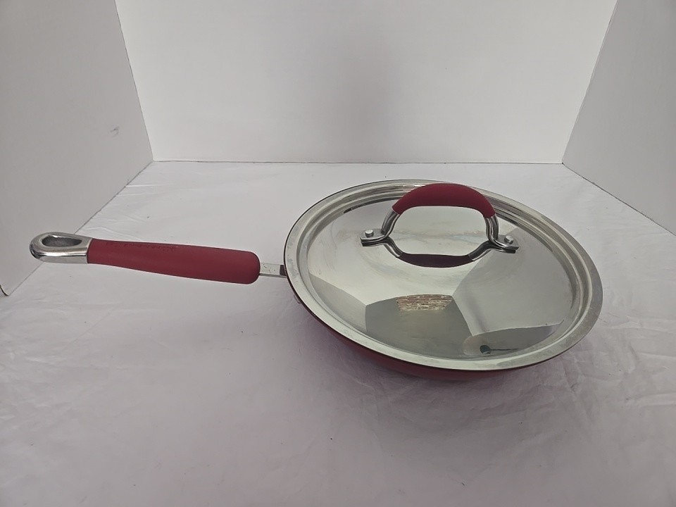 KitchenAid Red 10in Frying Pan with Lid