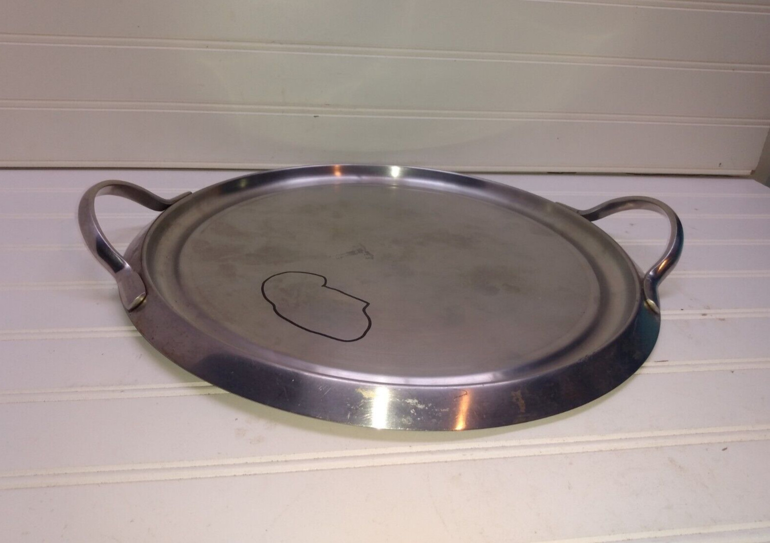 Revere Ware Proline 12″ Griddle Skillet Copper Core Stainless Grilling Pan *READ