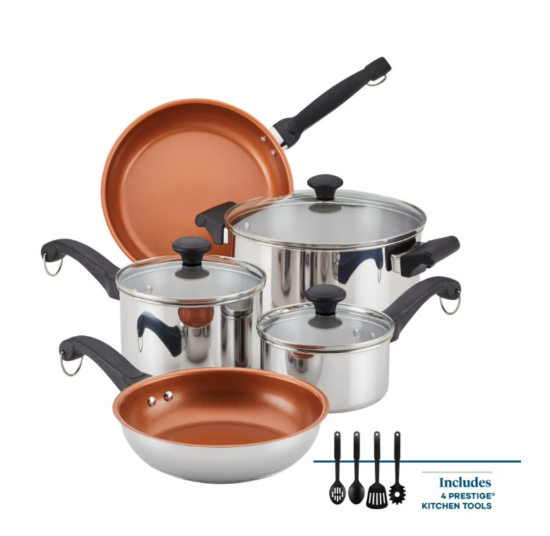 Classic Traditions 12-Pc Stainless Cookware Set, Induction Ready