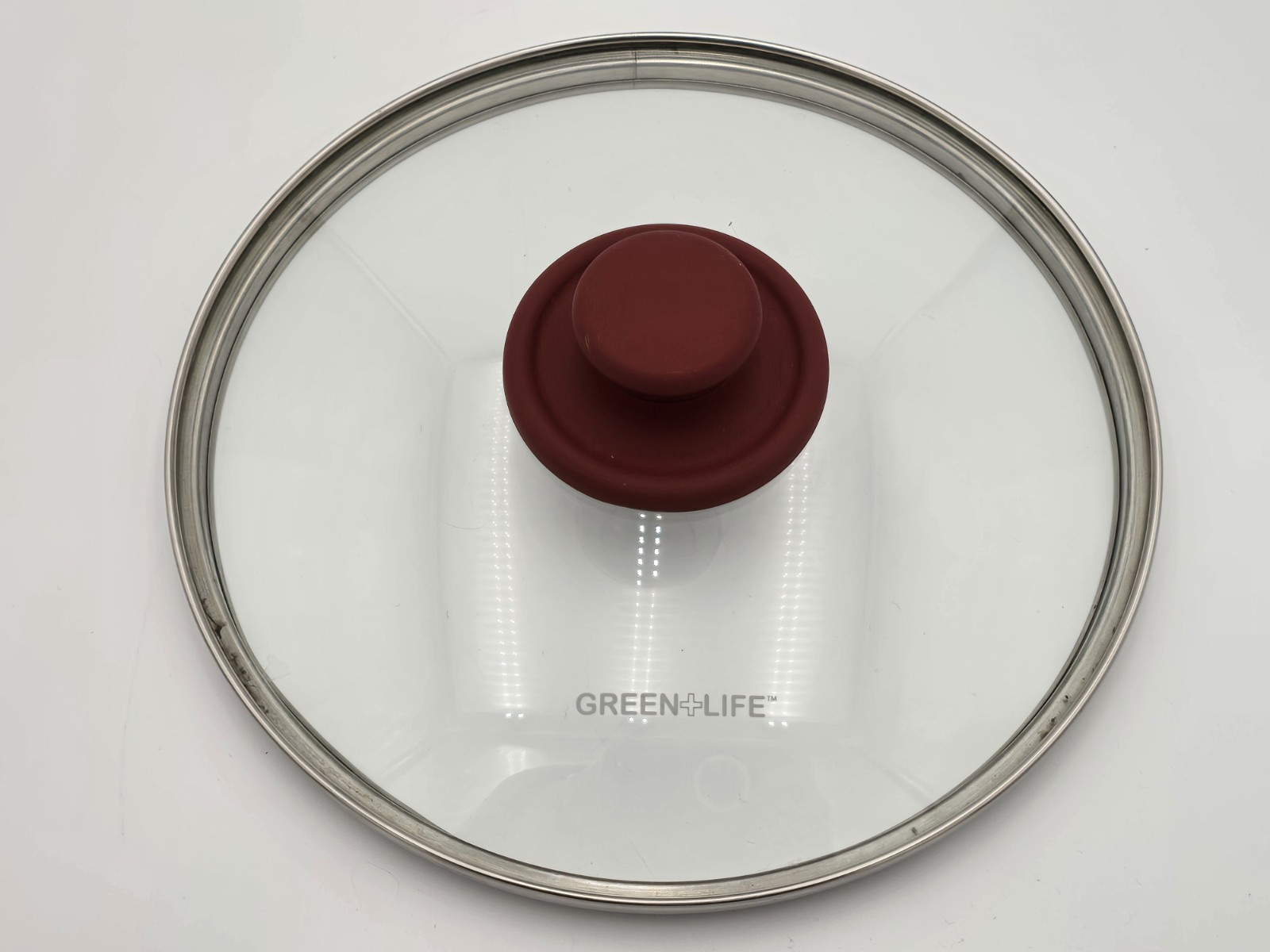 Green Life Replacement Glass LID ONLY for Pot 8-1/2″ Inner Rim Red Knob See Pics