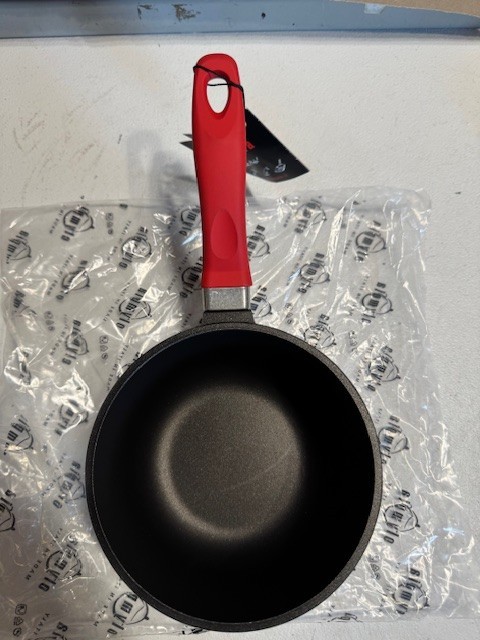 Olympia Love 6.2 Inch Nonstick Die Cast Aluminum Sauce Pan With Red Handle