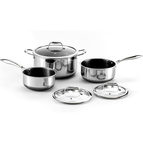 HexClad Hybrid Nonstick 6-Piece Pot Set