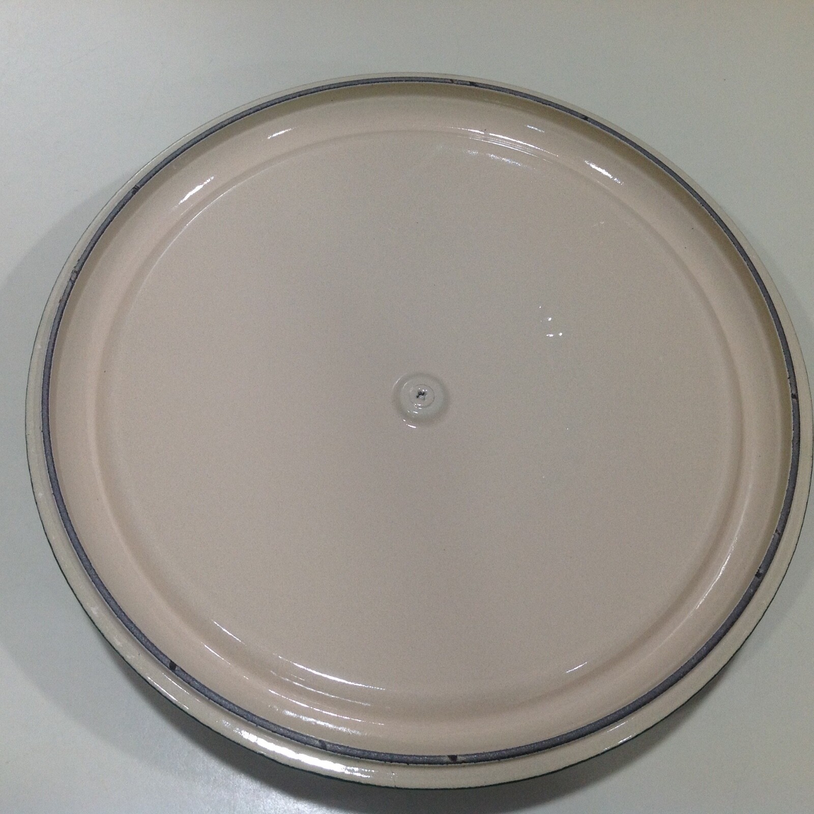 Lid Enameled Green Cast Iron #26 Round Dutch Oven Made in France Unknown Brand