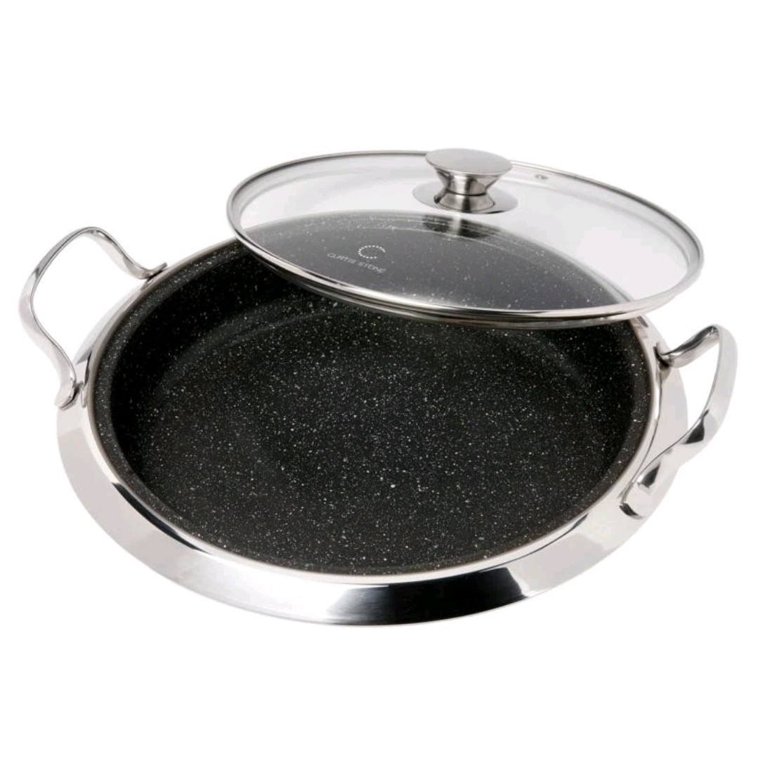 Curtis Stone 12″ DuraPan+ Nonstick Stainless Steel Multipurpose Pan