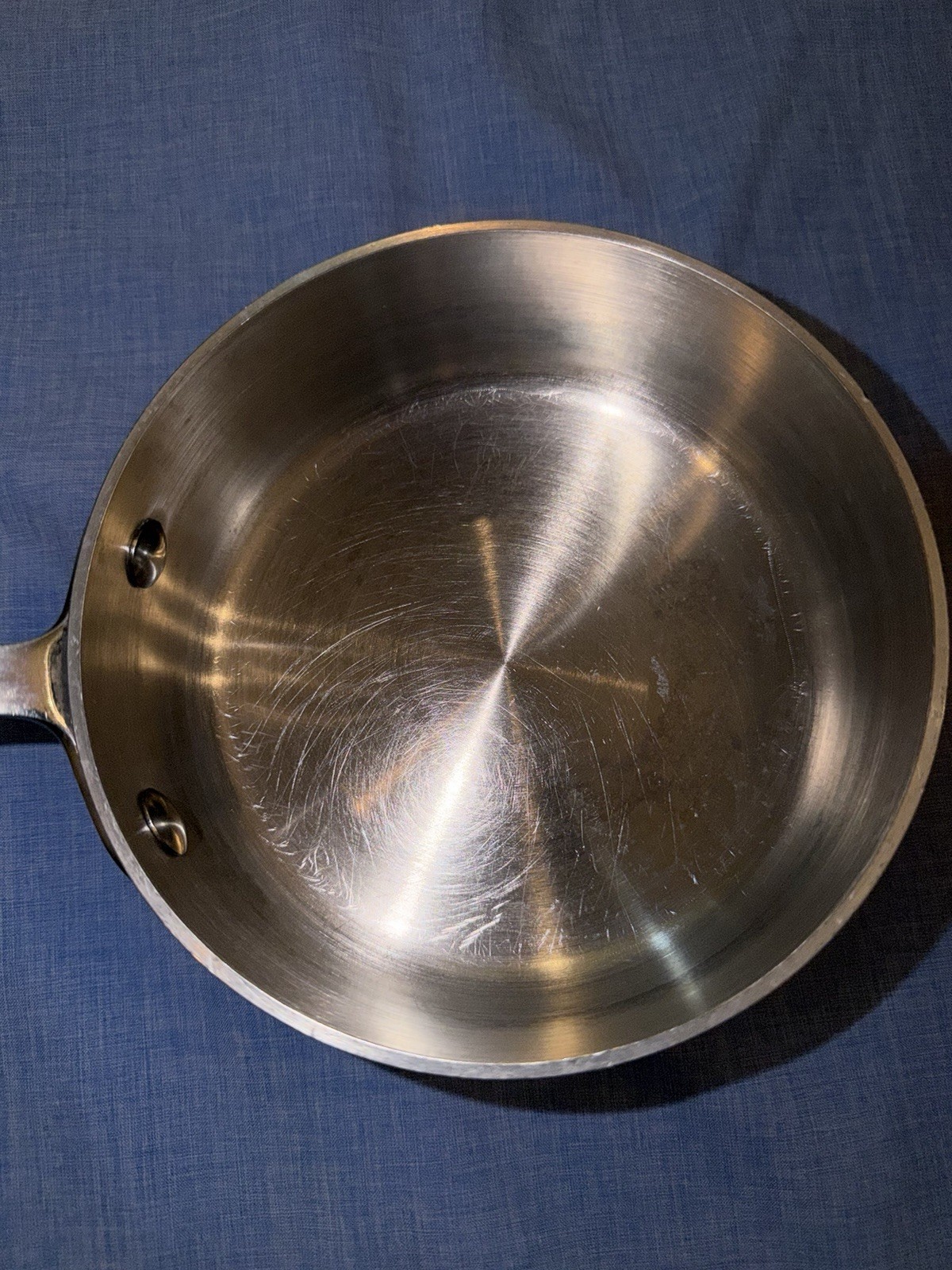 All-Clad 1 Qt Stainless Steel Saucepan Pot No Lid Riveted Handle Made USA