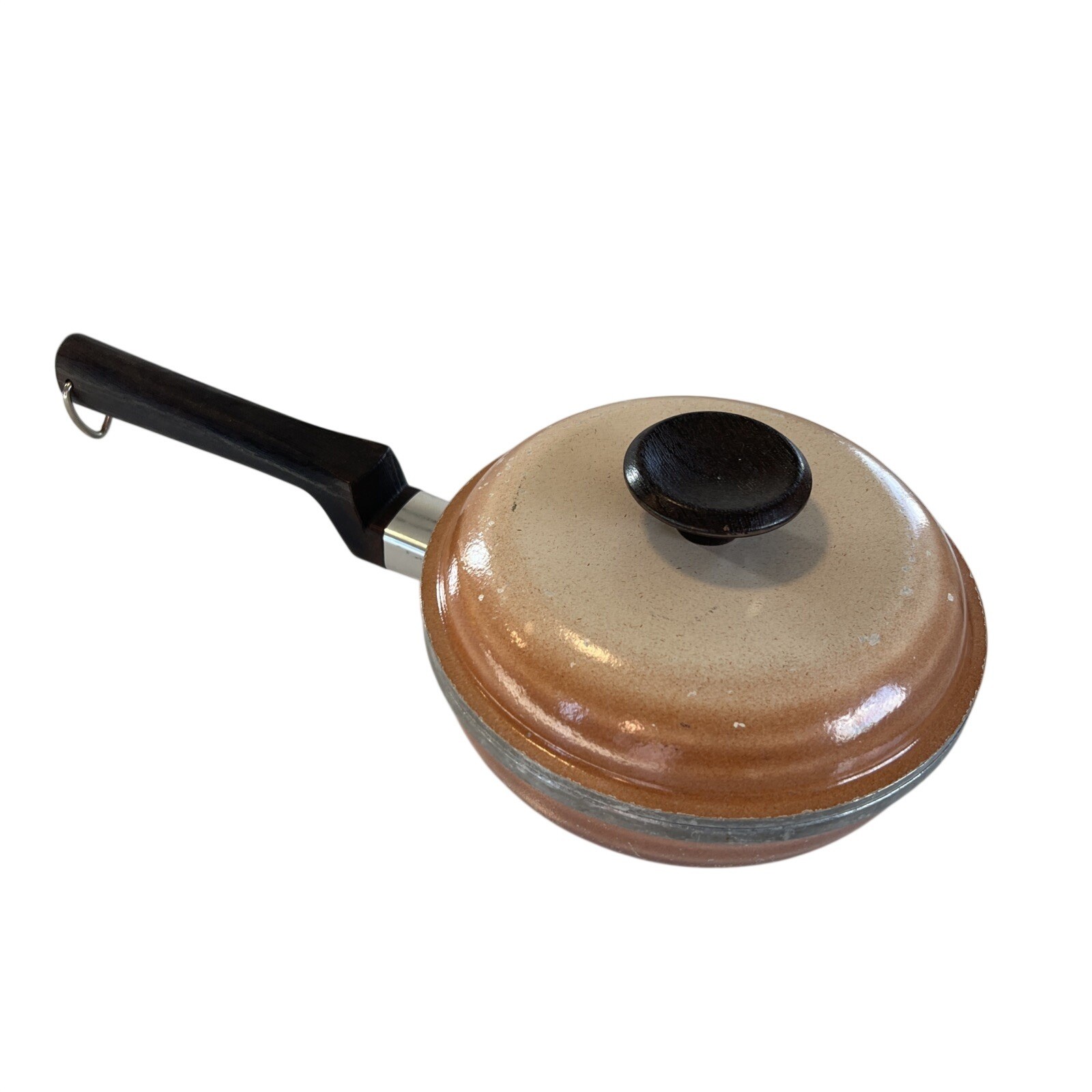 Regal Ware Copper Bottom Sauce Pan Pot with Lid Wood Handle