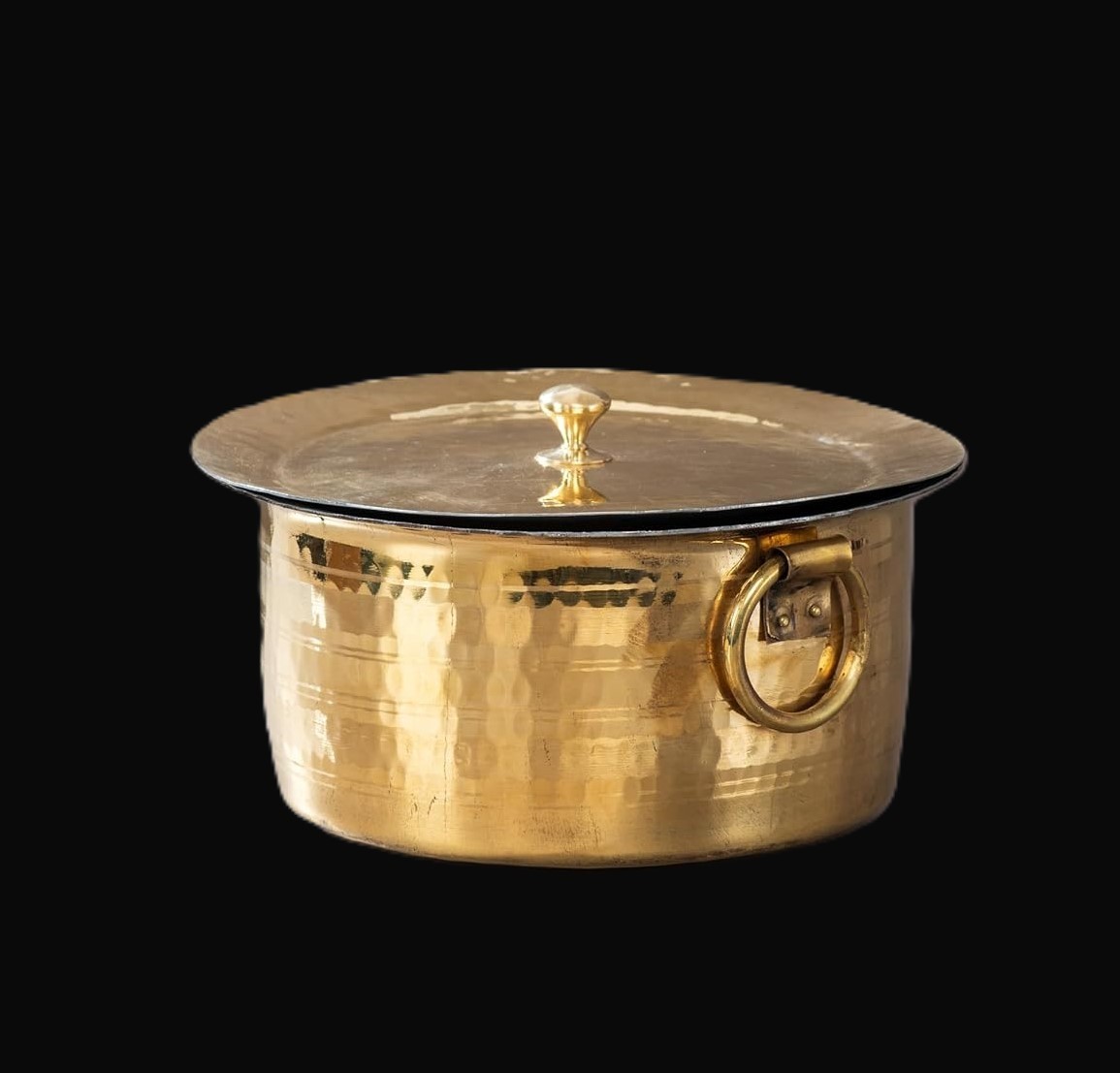 Brass Patila for Cooking, Pure Brass Round Heavy Bottom | Tapeli/Patila/5 Liters