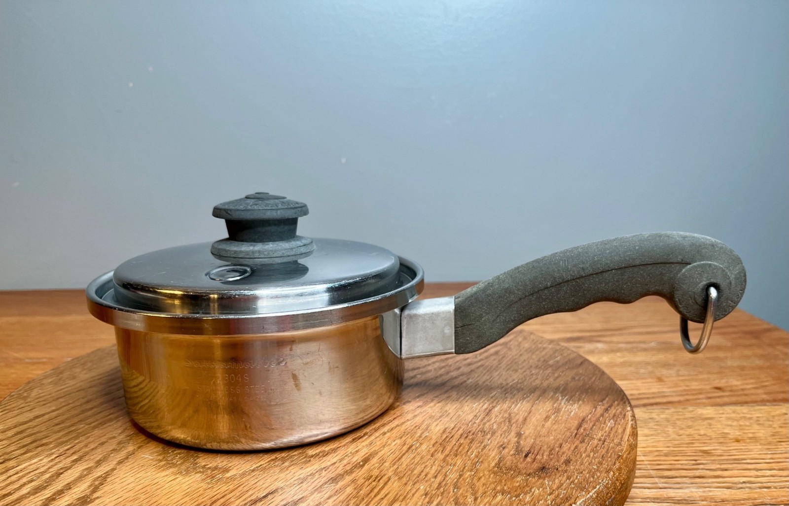 Vintage 1 QT Saladmaster T304S Surgical Stainless Steel Saucepan with Vapo Lid