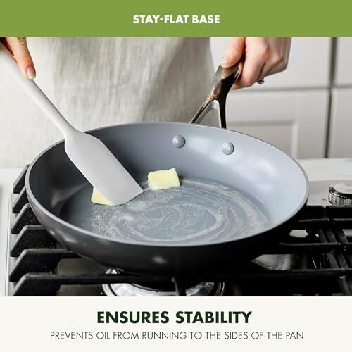 GreenPan Valencia Pro 8 Inch Frying Pan Ceramic Nonstick Metal Utensil Safe