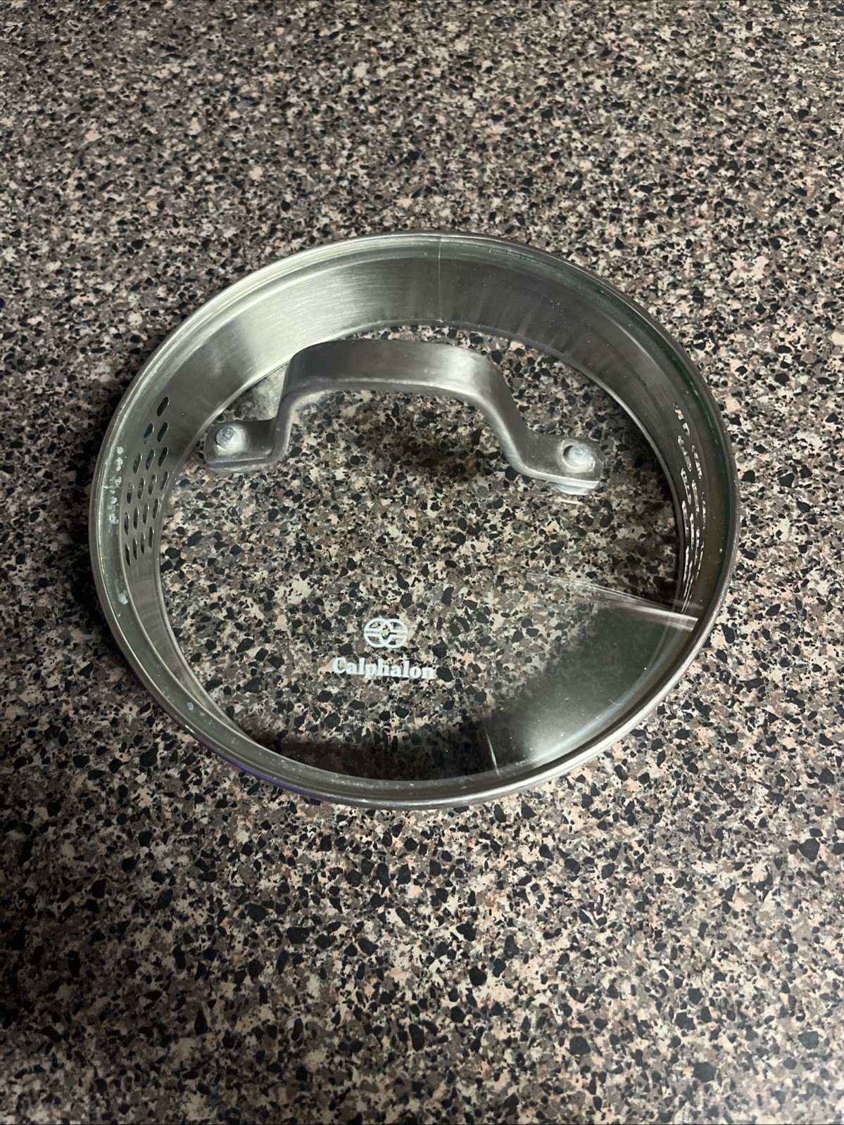 Calphalon Glass Stainless Steel Replacement Strainer Lid Inner 6 3/8” Outer 7″