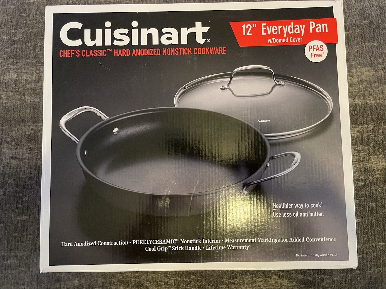 Cuisinart Chef’s Classic Stainless Steel Saute Pan 12 in. Black 625C-30D