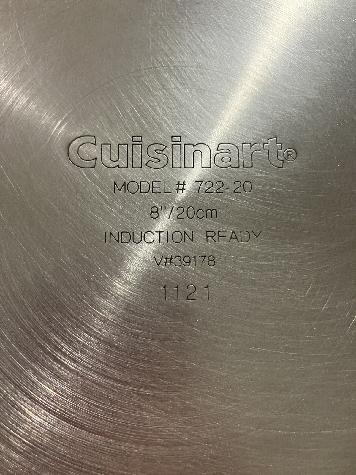 Cuisinart Model #722-20 8 in/20cm Stainless Steel Frying Pan Skillet Used
