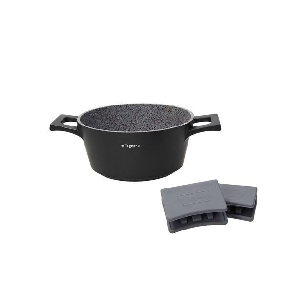 Tognana-Pans 2 handles with handles 20 cm aluminum gray line-ambitious.