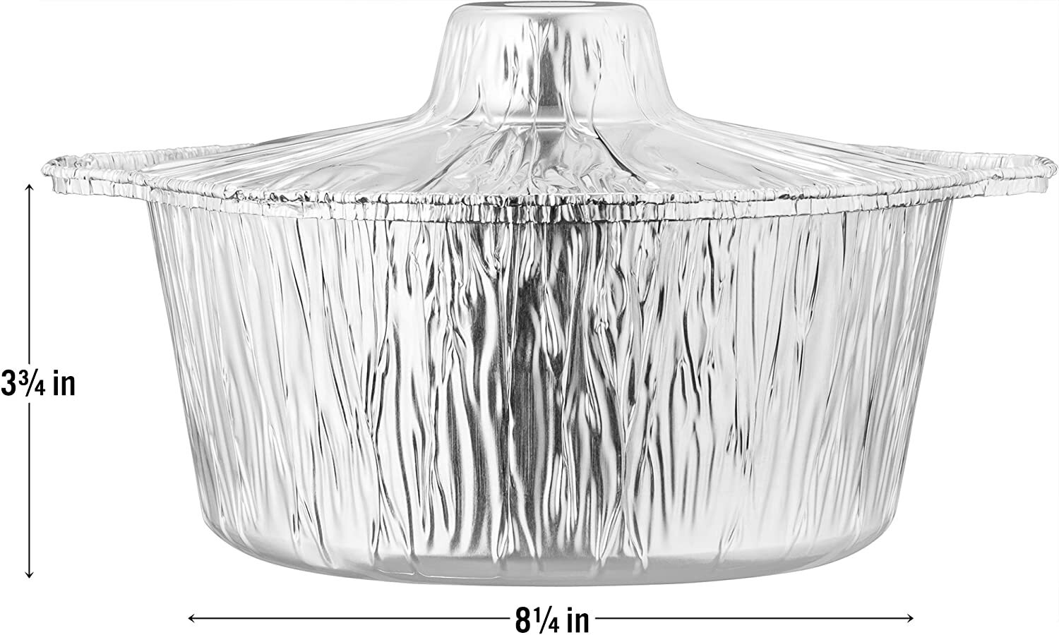 JetFoil Aluminum Round Foil Pan Heavy Duty Disposable Food Containers with Lids