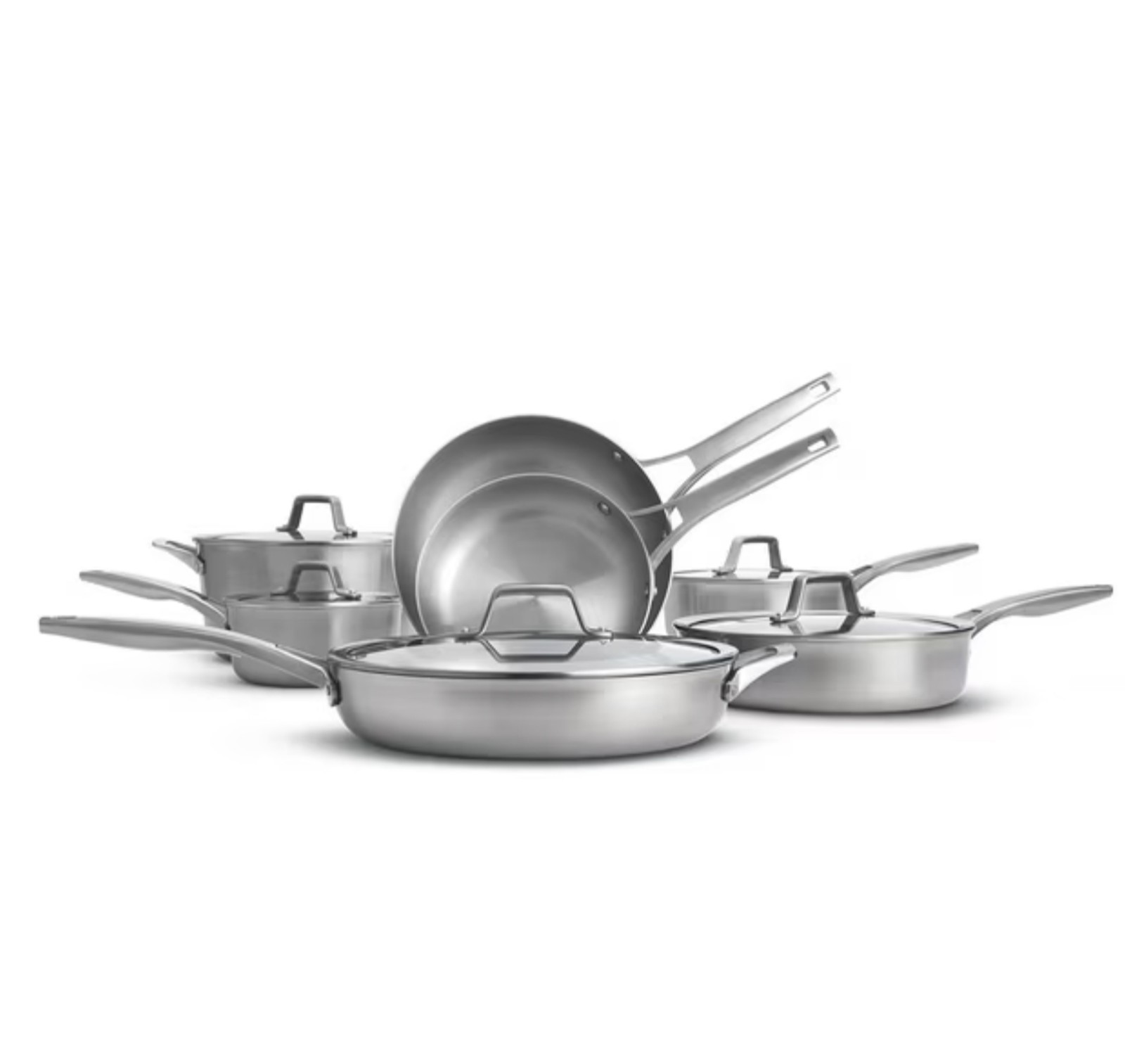 Calphalon Premier 12-Piece Triply Stainless Steel Cookware Set