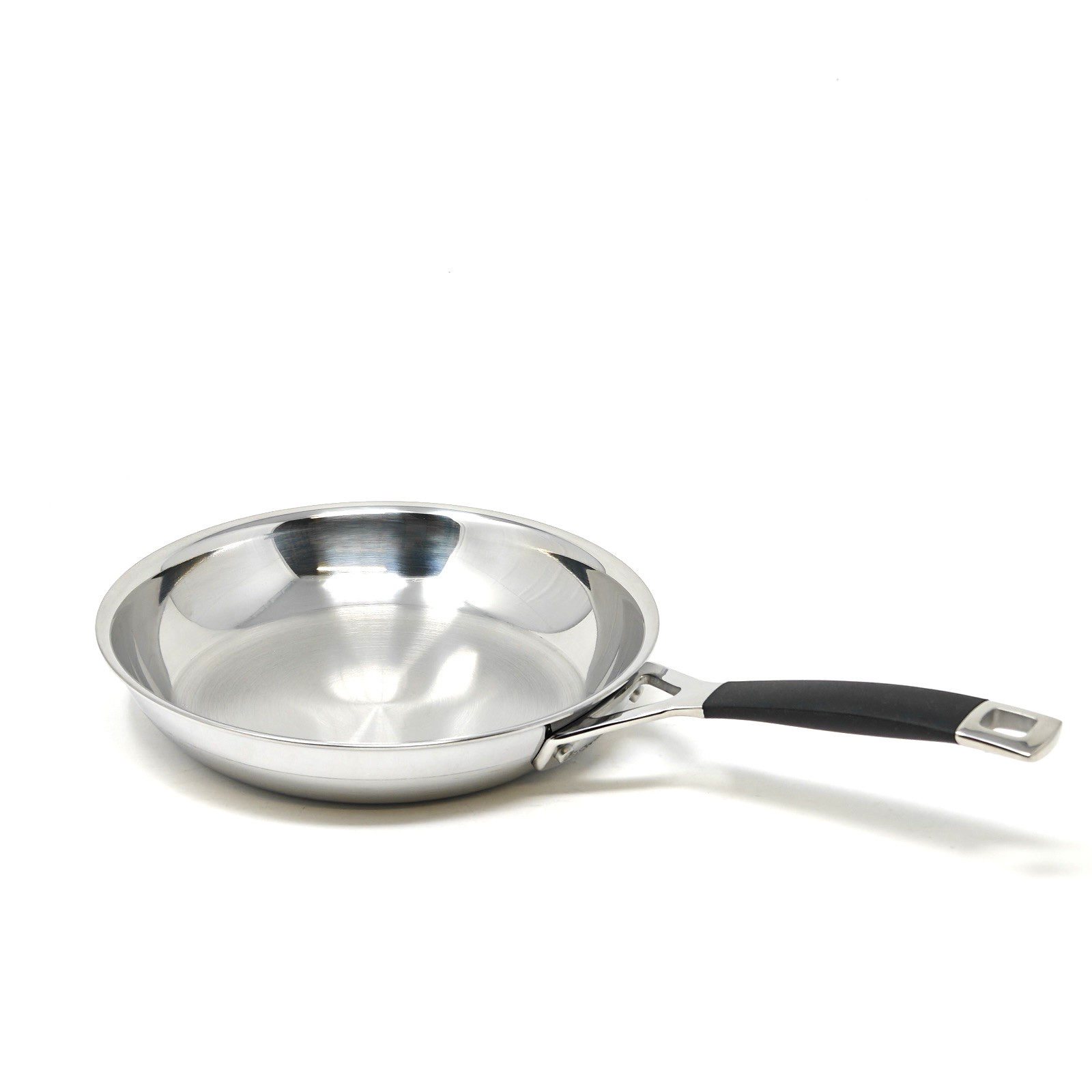 Le Creuset 3 ply Triple Stainless Steel Uncoated Frying Pan 20cm Silicon Handle