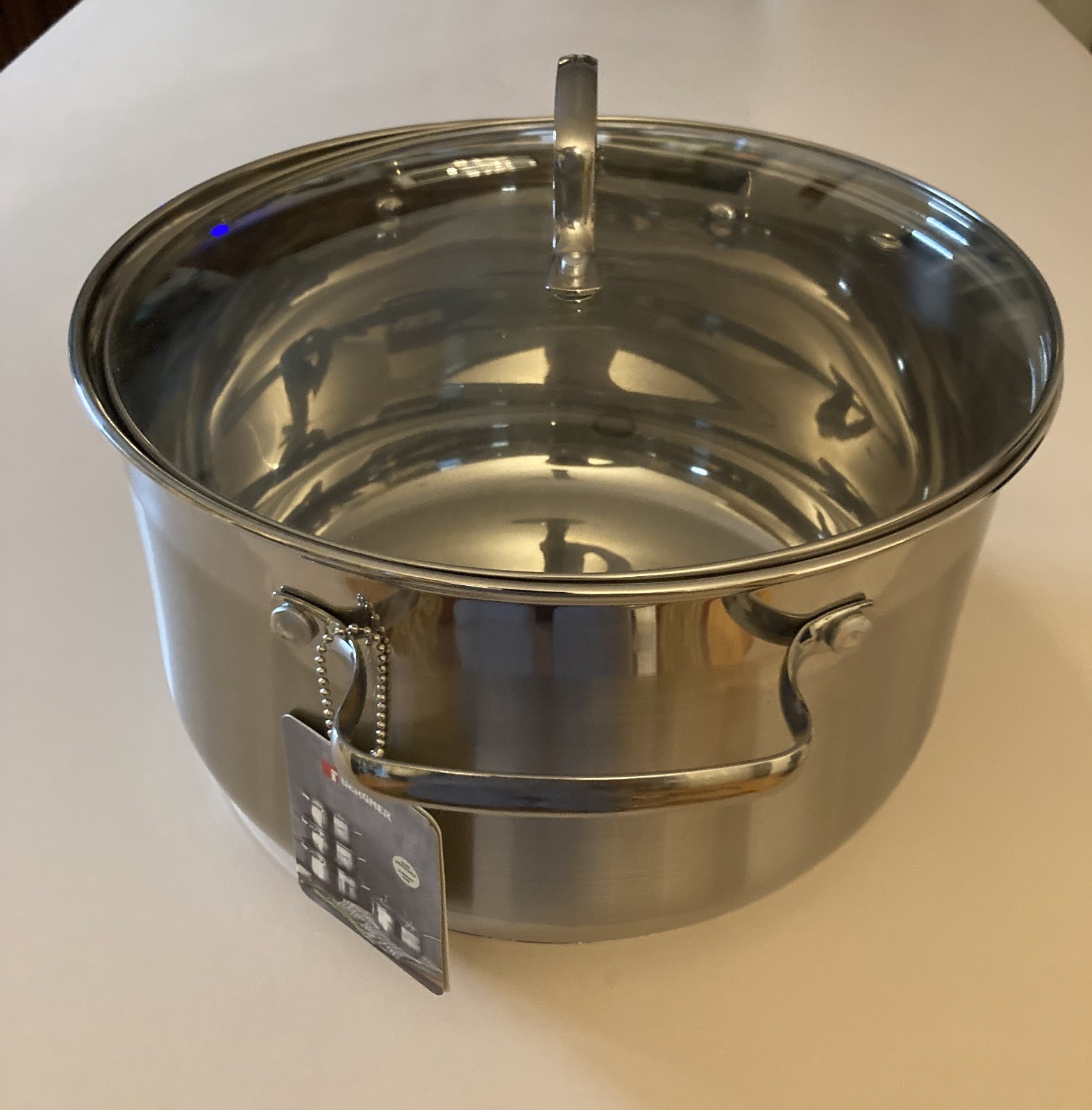 Bergner High Quality Stainless Steel S0174-0925 10 QT 9.5 L Stockpot NWT