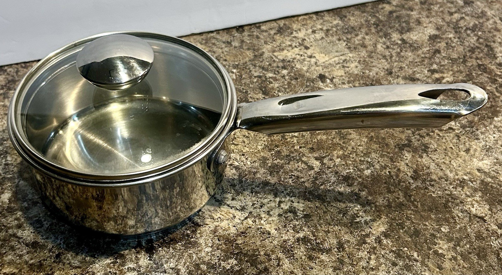 Martha Stewart Everyday 1 Qt Stainless Steel Saucepan w/ Glass Lid