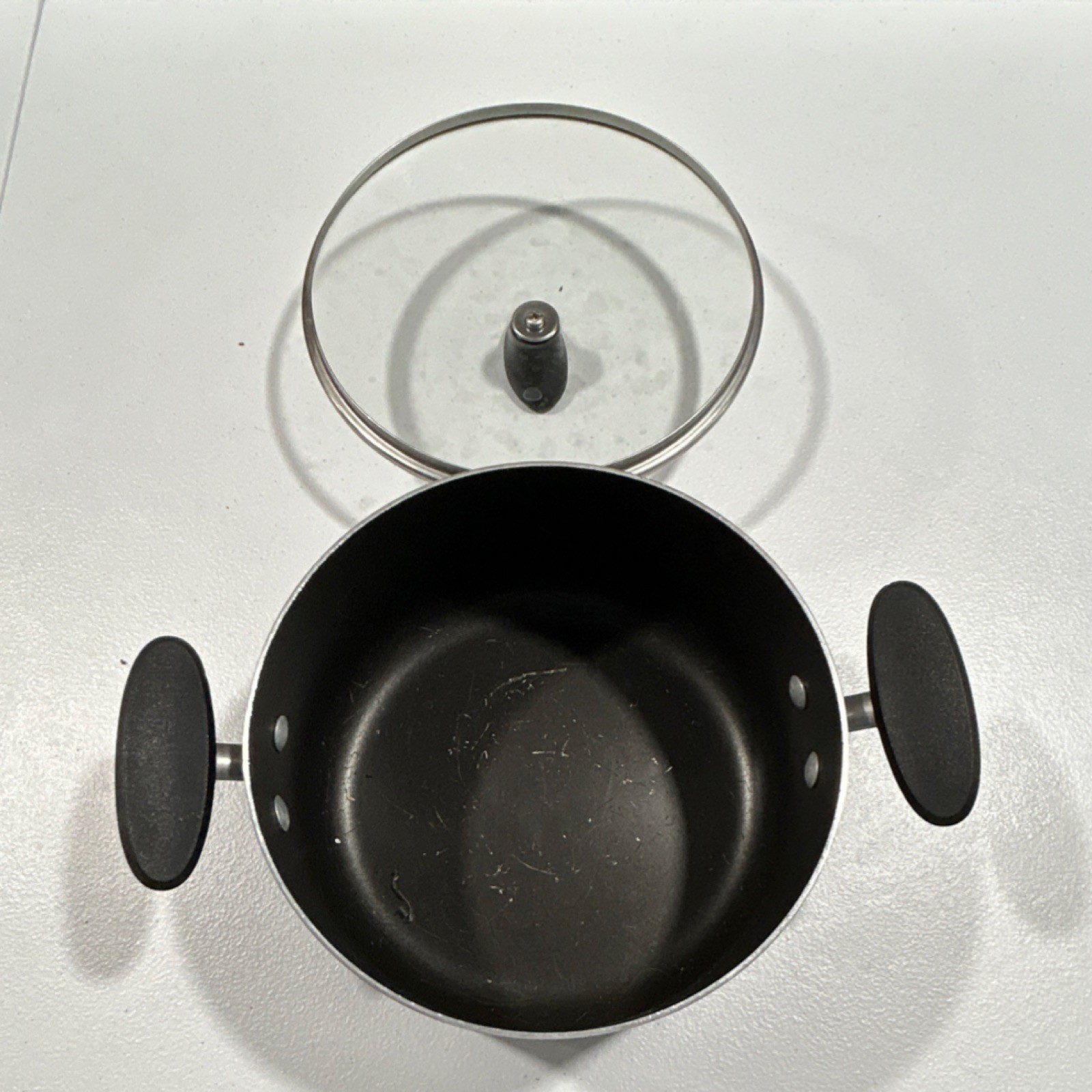 Non-Stick Black Stockpot with Glass Lid for Electric/Gas Stoves