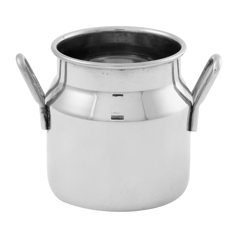 Polished Silver Stainless Steel Cooking Pot Stovetop Oven Safe 12oz Capacity New