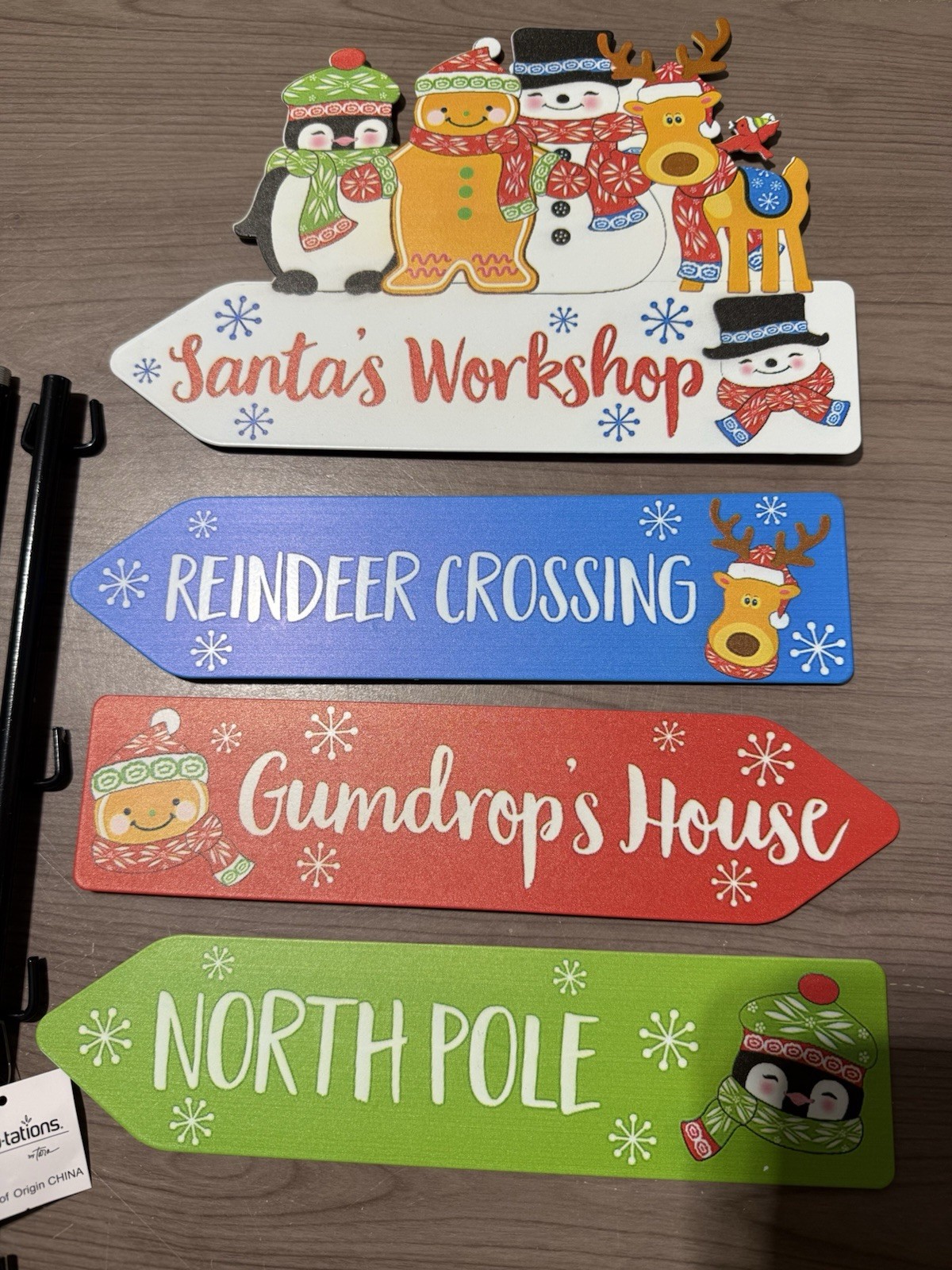 Temp-tations Holiday Metal Yard Sign With Stake H262933- SANTA’S WORKSHOP