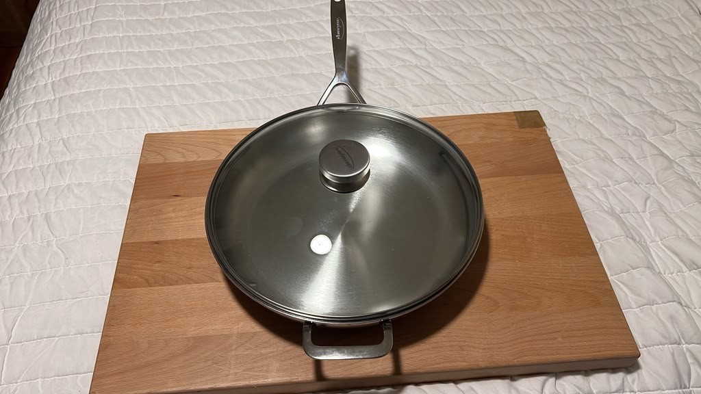 Demeyere Essential 5 Stainless Steel 12.6” 32cm Frying Pan with Glass Lid