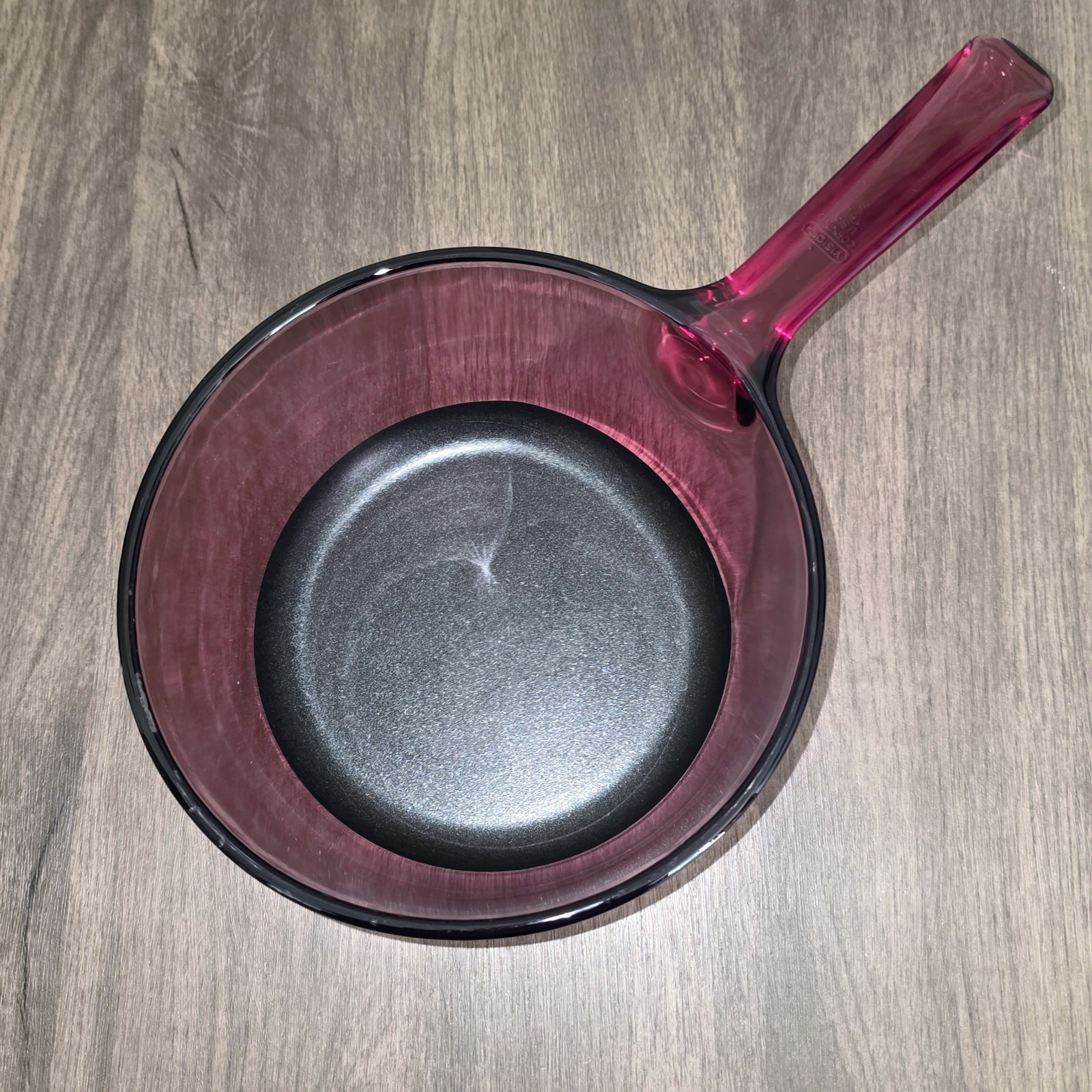 Set of 4 Corning/Pyrex Vision Cranberry Glass Cookware Pans with 3 Lids