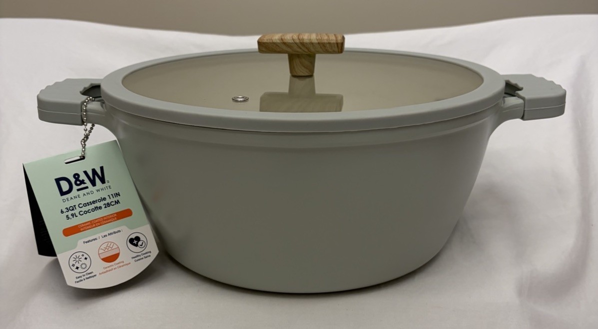 D&W Deane & White 6.3qt Premium Casserole Stock Pot W/Lid-Seafoam Green NWT