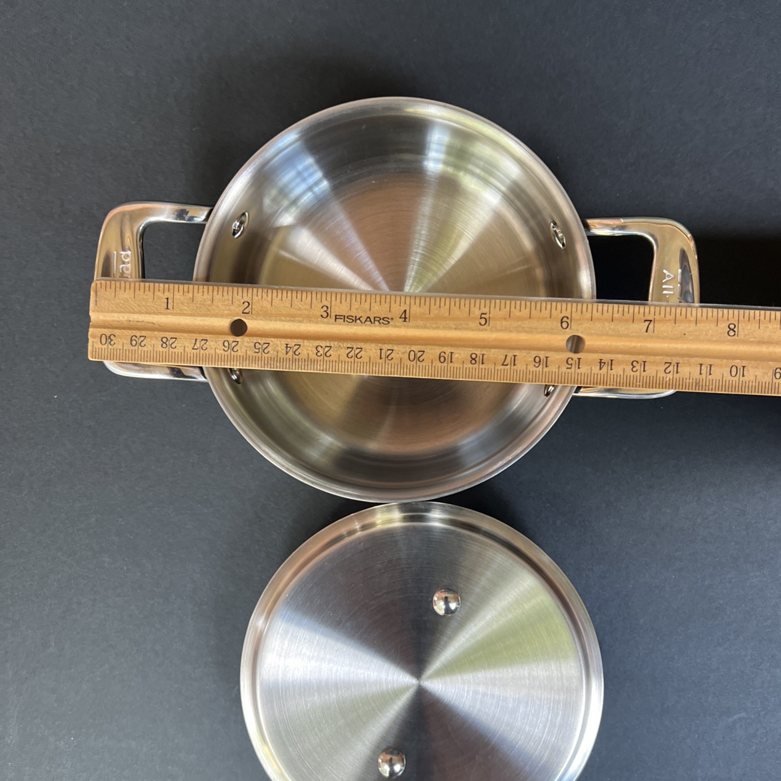 All-Clad Stainless Steel Mini Dutch Oven Cocotte Pot with Lid .5 Qt (1/2 Quart)