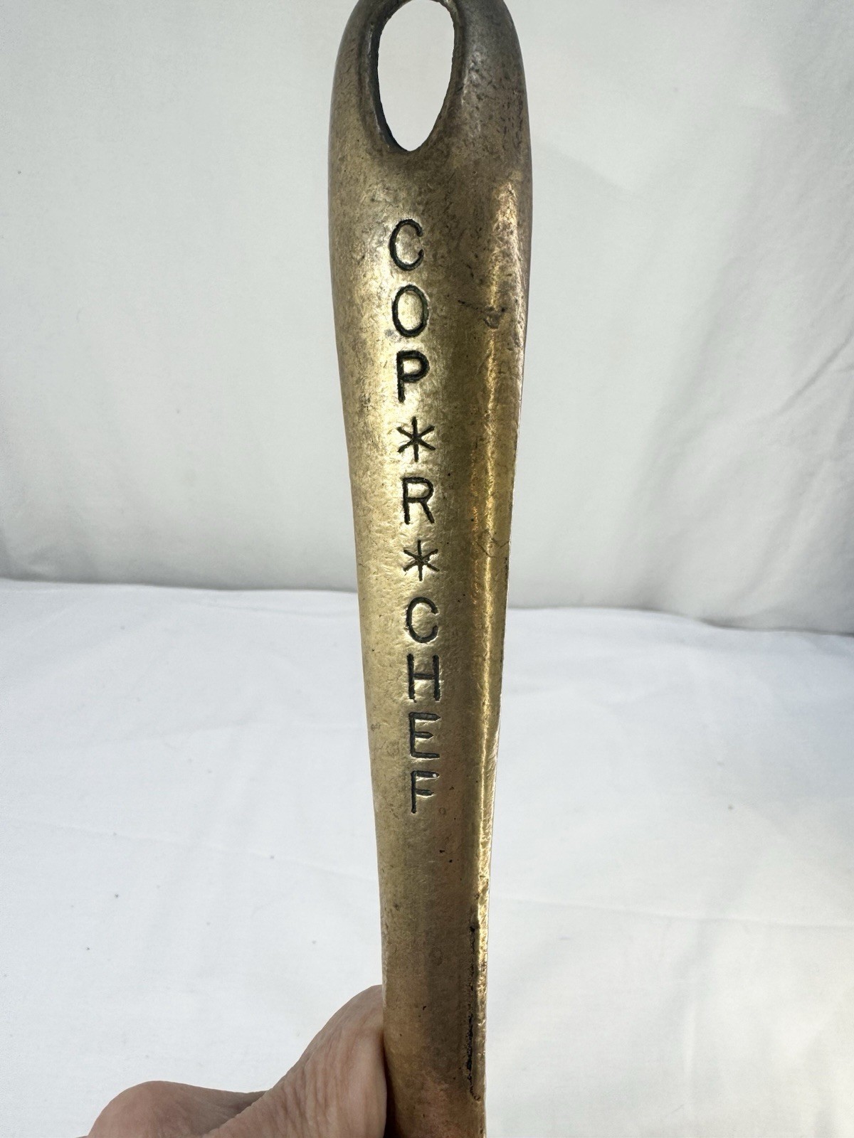 Vtg Cop R Chef 10.5″ Copper Frying Pan Skillet SS Brass USA 2″ high FreShip Read