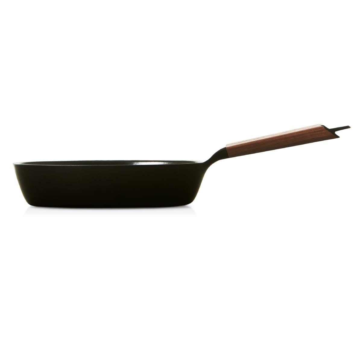 Vermicular Deep Frying Pan 28cm Cast Iron Enamel IH Gas Walnut Handle FP28D-WN