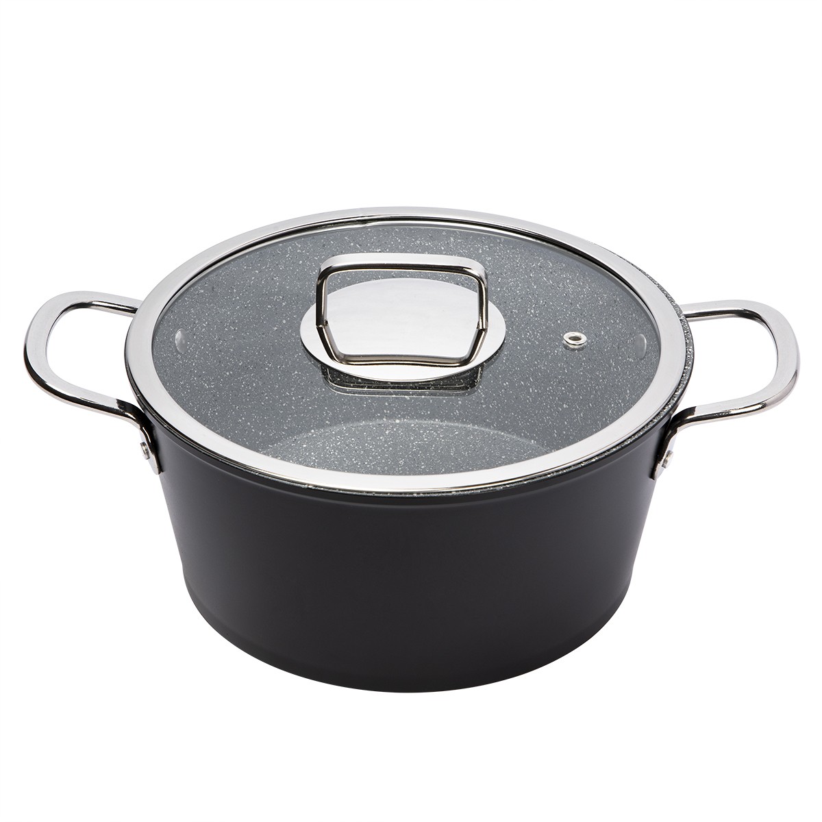 Serenk Excellence Granite Stock Pot, 2.64-Qt Cooking Pot, Non Stick Pasta Pot