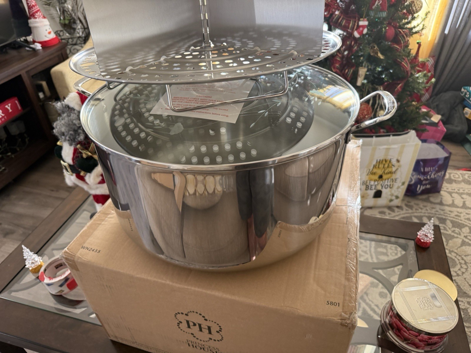 Princess House Heritage Stainless Steel Classic 32-Qt. Tamalera W/Divider #10370