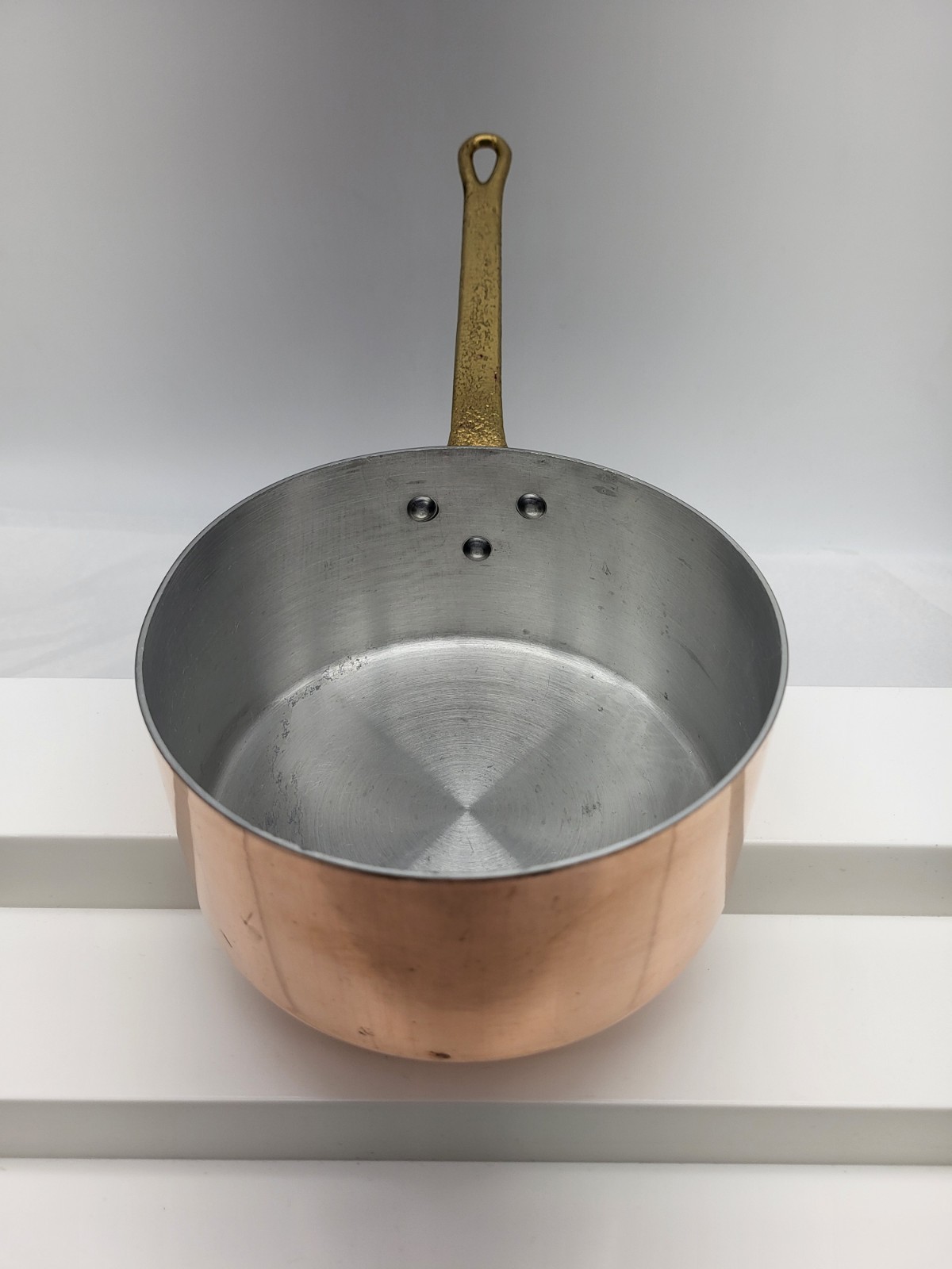 La Belle Cuisine Centuria International Copper Pot with Brass Handle – 1.5 Quart