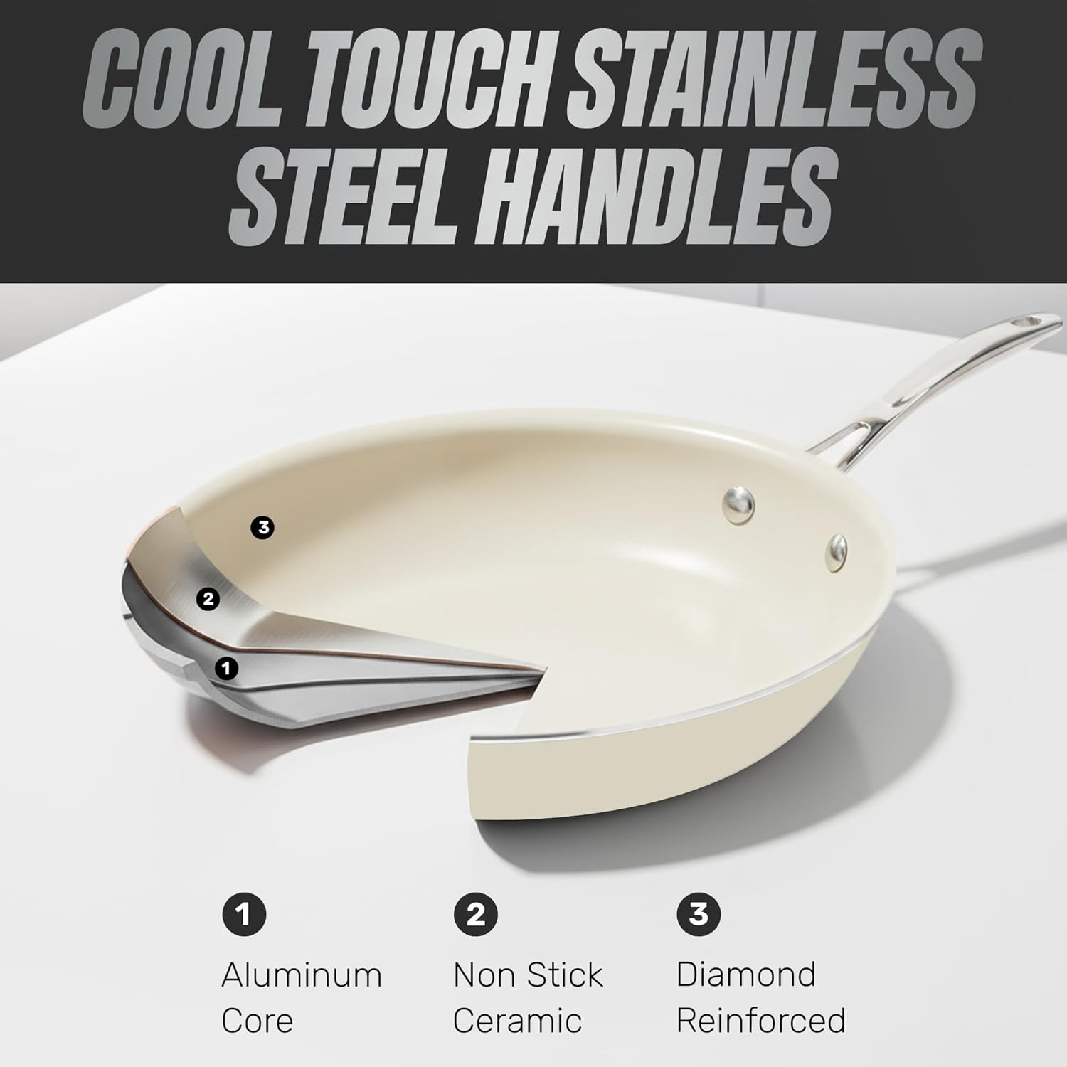 GOTHAM STEEL 20 Pc Ceramic Cookware Set Nonstick, Ceramic Pots and Pans Set Non