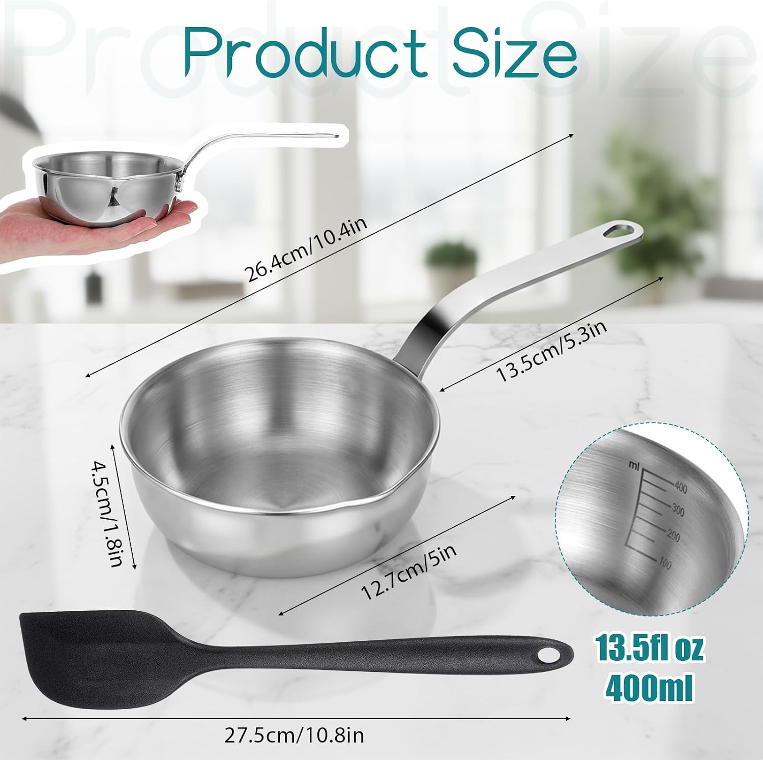 5.1-Inch Mini Egg Pan, 304 Stainless Steel Mini Sauce Pan | Omelet Frying Pans