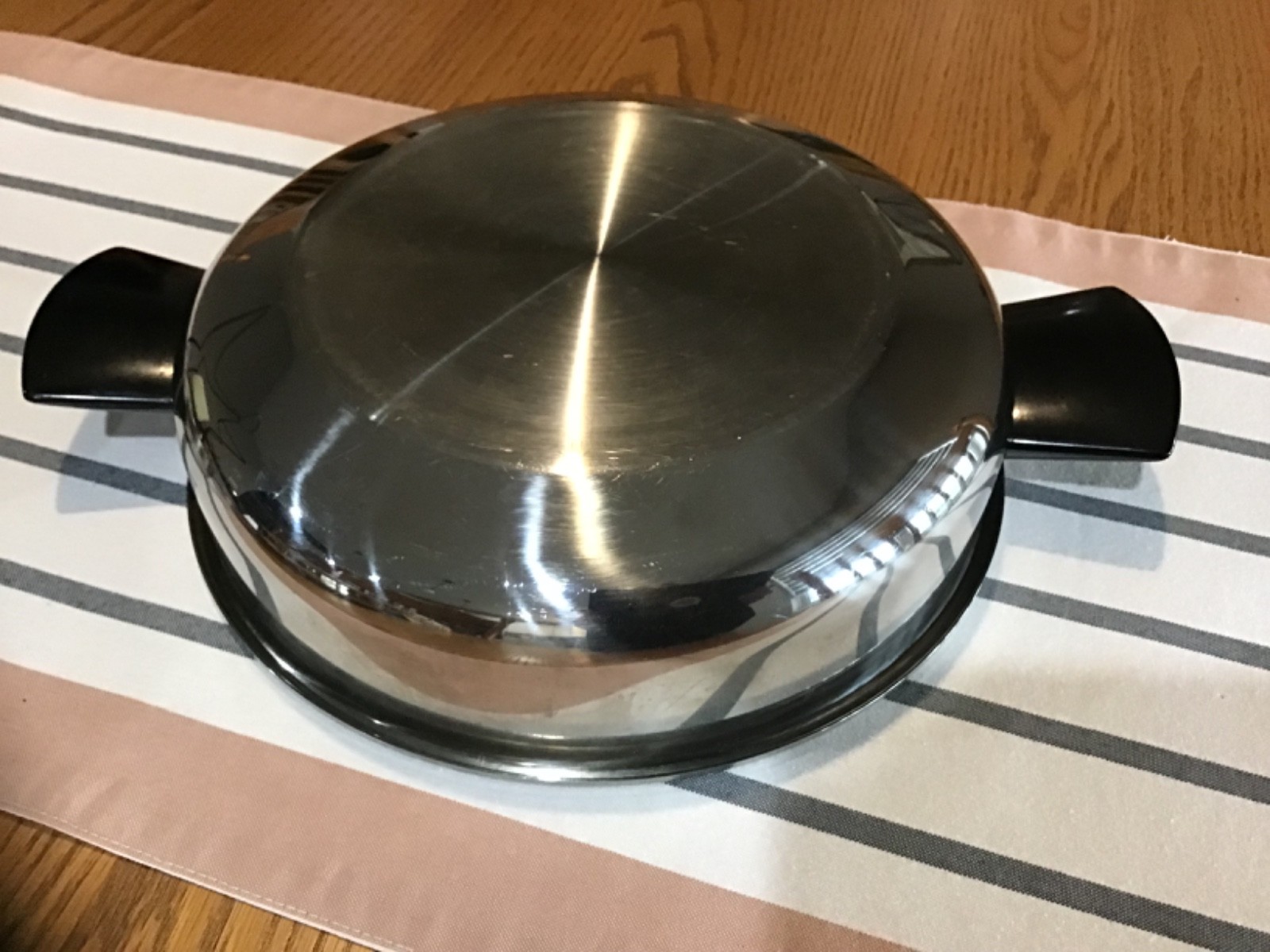 Vtg Seal-O-Matic Thermium Multi-Plex 11” Steel Skillet W/Dome Lid & Egg Poacher