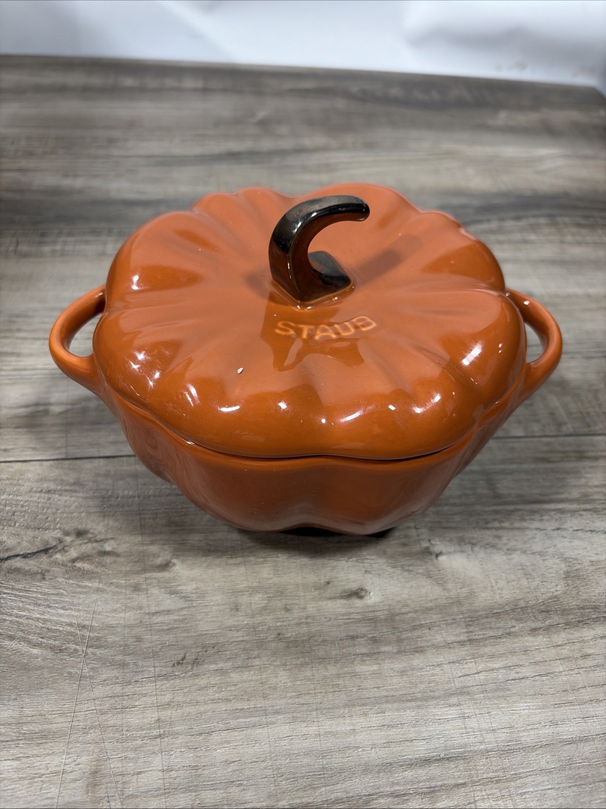 NWoB STAUB Ceramic Petite Pumpkin, Oven & Stove Safe Pumpkin Dish 16oz