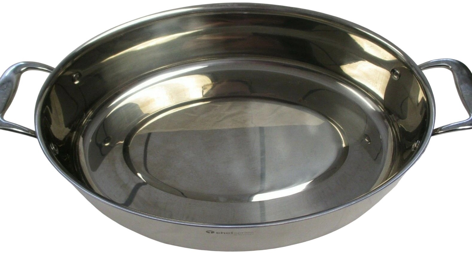 Tupperware Chef Series Oval 11.5X16.5 ” Stainless Steel Roaster Pan
