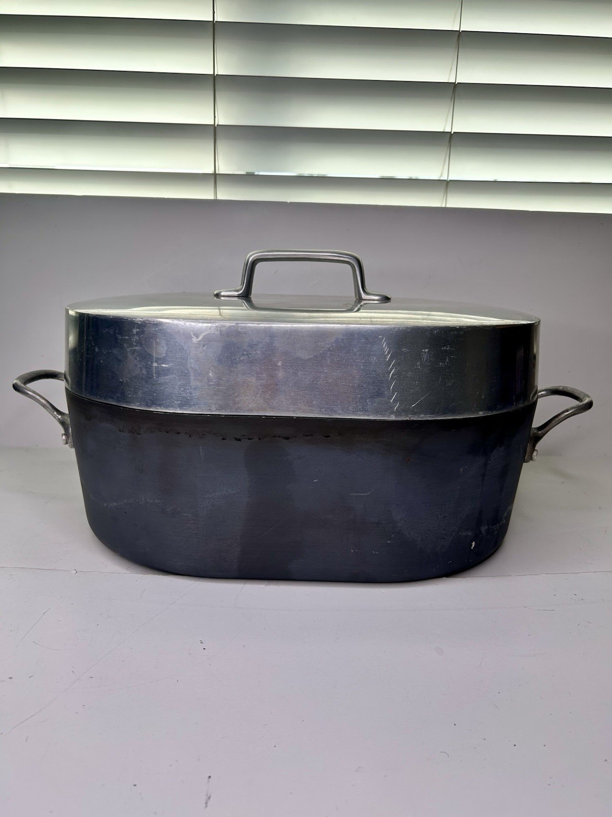 Magnalite GHC USA 16 In Roaster Dutch Oven Cooking Pot With Insert Turkey